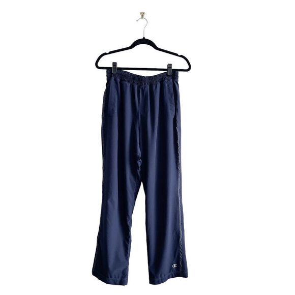 Champion Men's Elastic Waist Straight Leg Mesh Stripe Track Navy Small - Picture 1 of 8